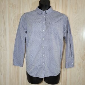 Ava & Viv Blue Button-Down Top Sz 1X